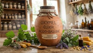 Jarre d'oxymel artisanal au vinaigre de cidre bio et miel
