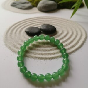 bracelet en pierre naturelle de 8 mm vert aventurine sur sable fin