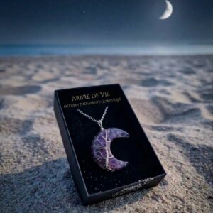 Collier Arbre de vie Lune Améthyste